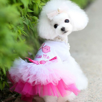 Нови дрехи за кучета Рокля за малки кучета Sweety Princess Wedding Cat Dress Summer Small Dog Lace Puppy Летни дрехи Рокли за кучета