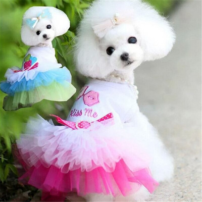 Új kutyaruhák kis kutyaruha édes hercegnő esküvői macska ruha nyári kis kutya csipke kölyökkutya nyári ruhák ruhák kutyáknak