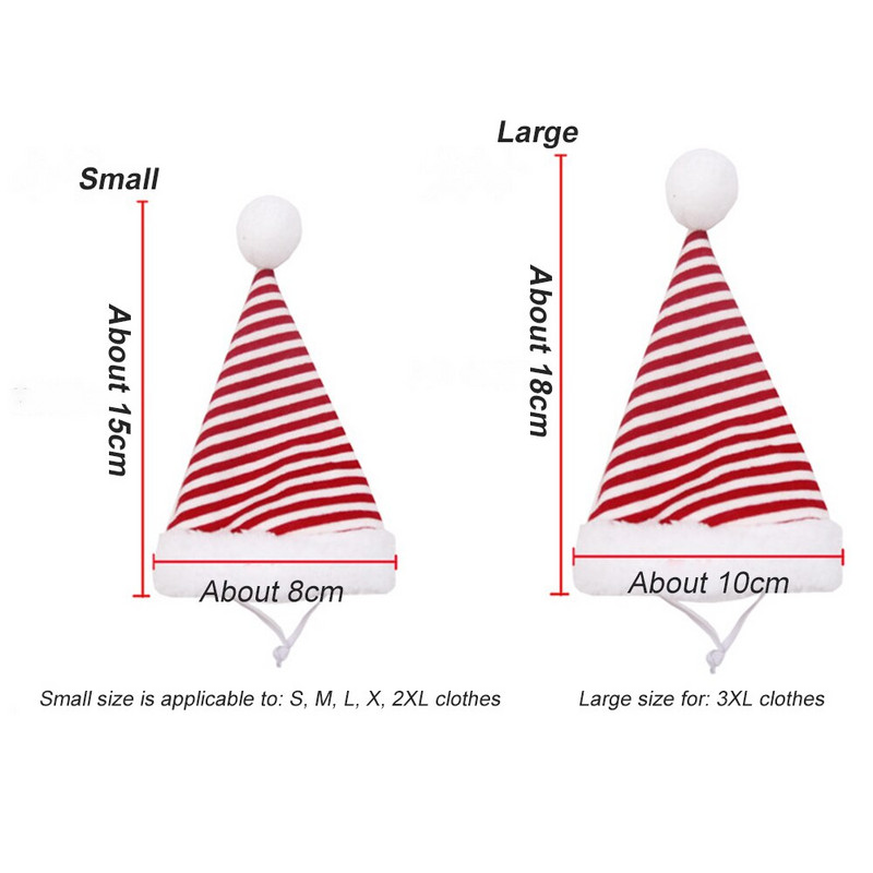 Kalėdų Senelio žieminiai katės drabužiai su kalėdine skrybėle Šuns lauko drabužiai Neblunkantys šunų termo megztiniai Patogūs reikmenys naminiams gyvūnėliams