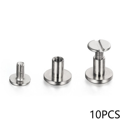10 Komplekti Bagāžas Ādas Metāla Craft Naglas Kniedes Divkārša izliekta Galvas Siksna Kniedes Grāmatu Skrūves 5/6.5/8mm