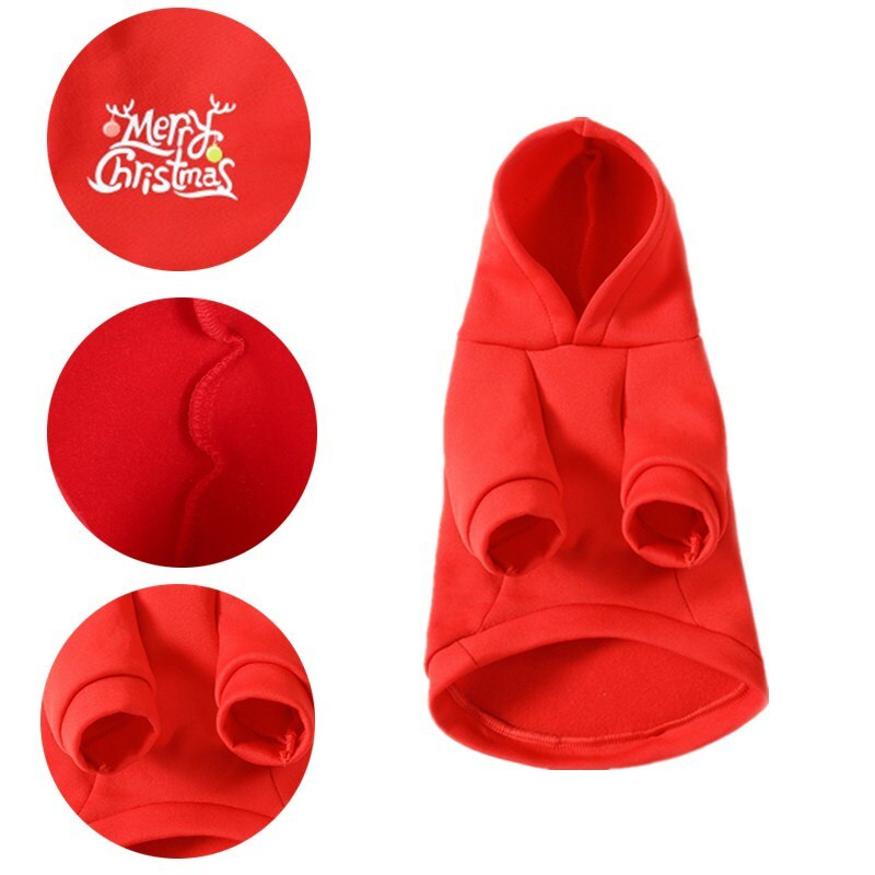 S-XL Haine pentru animale de companie Crăciun 1buc iarnă pisică câine Două picioare Hanorace roșii calde Articole pentru animale de companie Haine pentru câini Haine de Crăciun pentru câini