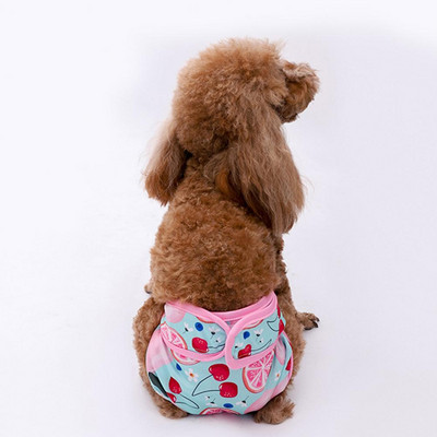 Практичен санитарен панталон за кучета Мек полиестер Удобен менструален панталон за домашни любимци за менструален период