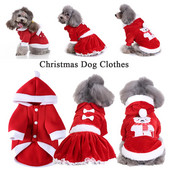 Kalėdiniai šunų drabužiai Žieminiai šilti kostiumai, gobtuvai šunims Kombinezonai naminiams gyvūnėliams Čihuahua šuniukų vakarėlis Cosplay drabužiai naminių gyvūnėlių aksesuarai
