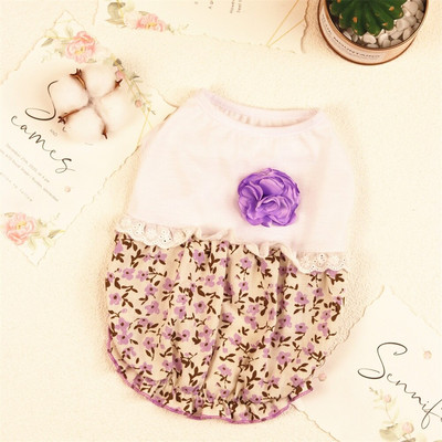 Rochie prințesă câine pisică model floral animal de companie cățeluș fustă zână haine de primăvară/vară ținută 5 mărimi