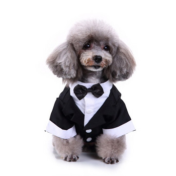 Επίσημο πουκάμισο με κοστούμι γάμου κυρίων σκύλου για μικρά σκυλιά Παπιγιόν σμόκιν γάτα στολή για κατοικίδια αποκριάτικη Χριστουγεννιάτικη στολή σκύλου 2022