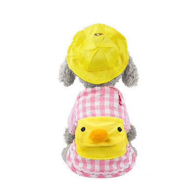 Odjeća za kućne ljubimce Pas Mačka Mala žuta patka Crtani ruksak Proljeće Jesen Odijelo Psić Mačić Slatki ljubimac Prozračna odjeća na dvije noge