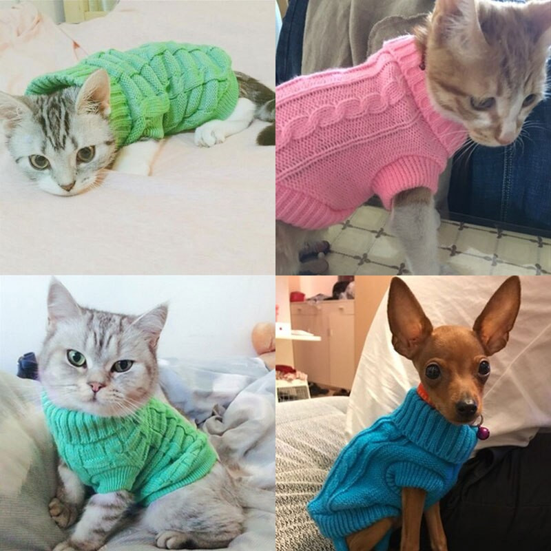 Animale de companie Cățeluși Câini Haine Pisici Pulover colorat Jachetă Paltoane pentru casă Iarnă Călduță Animale de companie Jachete Accesorii pentru decorare