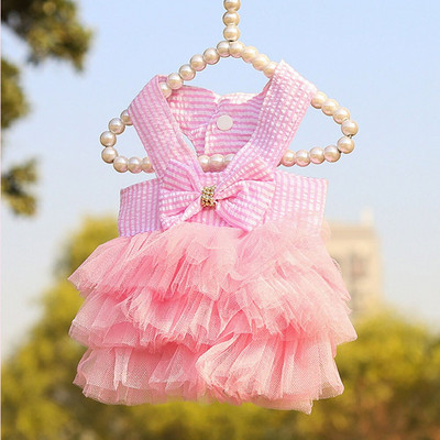 Pet Dog Puppy Tutu Bow Skirt Dress Cat Dog Princess Costume Chihuahua Apparel Сладки летни дрехи за момичета Кучета Женско облекло