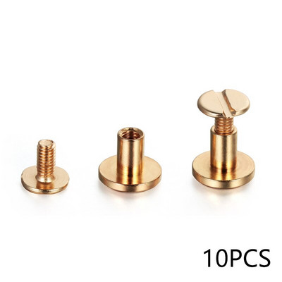 10 rinkinių Metalinės plokščios galvos vinių kniedės Dvigubas lenktas galvos diržo diržas Kniedės bagažui Odinės kniedės Sraigtai Amatai Techninė įranga