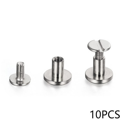 10 rinkinių Metalinės plokščios galvos vinių kniedės Dvigubas lenktas galvos diržo diržas Kniedės bagažui Odinės kniedės Sraigtai Amatai Techninė įranga