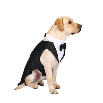 Επίσημο ένδυμα σκύλου, πουκάμισο σμόκιν για μεσαίου μεγέθους και μεγάλους σκύλους, κοστούμι για γαμήλιο πάρτι, ρούχα Golden Retriever Samoyed Bulldog