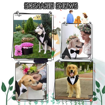 Επίσημο ένδυμα σκύλου, πουκάμισο σμόκιν για μεσαίου μεγέθους και μεγάλους σκύλους, κοστούμι για γαμήλιο πάρτι, ρούχα Golden Retriever Samoyed Bulldog