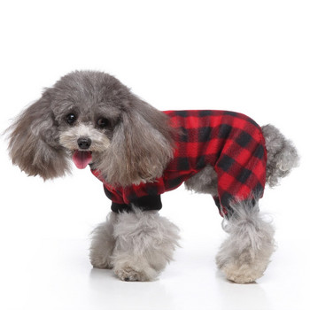 Πιτζάμες για σκύλους Χειμερινά ρούχα για σκύλους στάμπα Ζεστές φόρμες για μικρά σκυλιά Puppy Dog Cat Chihuahua Pomeranian Jumpsuits