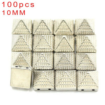 100Pcs 6/8/10/12mm Κώνος Πλαστικές καρφιά και καρφιά 2 τρύπες Ράψτε CCB Δερμάτινα πριτσίνια Ασημί Χρυσό Μαύρο Punk DIY Χειροτεχνίες για τσάντες