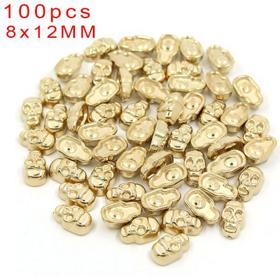 100Pcs 6/8/10/12mm Κώνος Πλαστικές καρφιά και καρφιά 2 τρύπες Ράψτε CCB Δερμάτινα πριτσίνια Ασημί Χρυσό Μαύρο Punk DIY Χειροτεχνίες για τσάντες