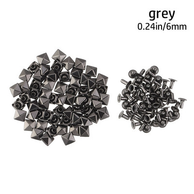 100 vnt. Žvaigždės Kniedės Sidabrinis Metalas Oda Amatai „Pasidaryk pats“ Smeigės Spygliai Dėmės Nailhead Rokas Punk Drabužiai Drabužių Siuvimo Apdaila