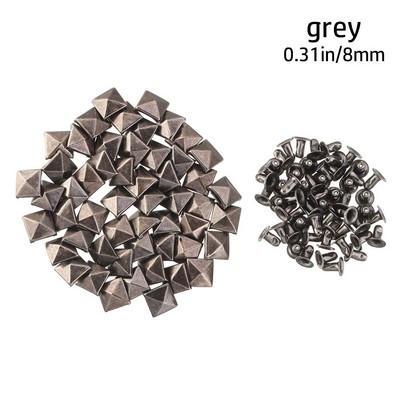 100 vnt. Žvaigždės Kniedės Sidabrinis Metalas Oda Amatai „Pasidaryk pats“ Smeigės Spygliai Dėmės Nailhead Rokas Punk Drabužiai Drabužių Siuvimo Apdaila