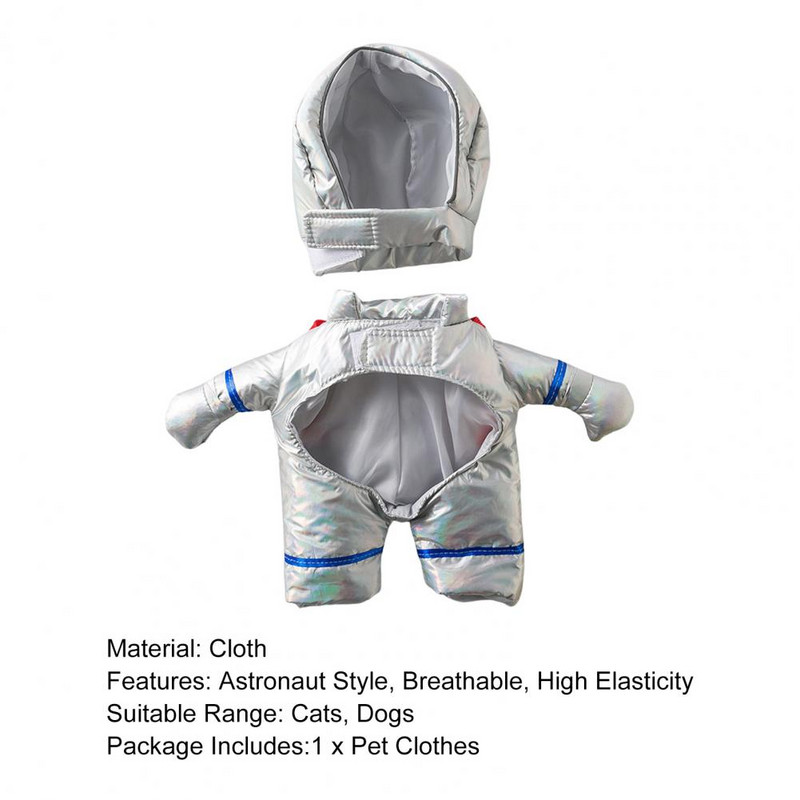Haine pentru animale de companie Stil astronaut Pălărie complet înfășurată Respirabil Câini Pisici Space Explore Aventura Costum pentru petrecere