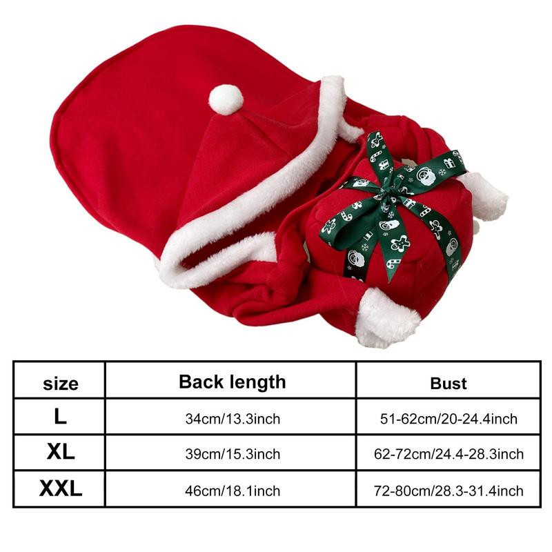Costum de Crăciun pentru câine, haine amuzante pentru animale de companie, ținută de Moș Crăciun, cu cataramă lipicioasă, drăguț cățeluș, costum de vacanță, cadou pentru