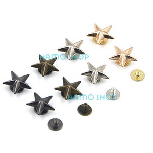 10tk Metallist täht Needid Naastud Naelad Täpid Nööbid Nahk Käsitöö DIY Vöökoti jaoks Scrapbooking Kingad Kork Sildid Riided Aksessuaarid