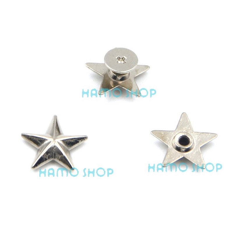 10tk Metallist täht Needid Naastud Naelad Täpid Nööbid Nahk Käsitöö DIY Vöökoti jaoks Scrapbooking Kingad Kork Sildid Riided Aksessuaarid