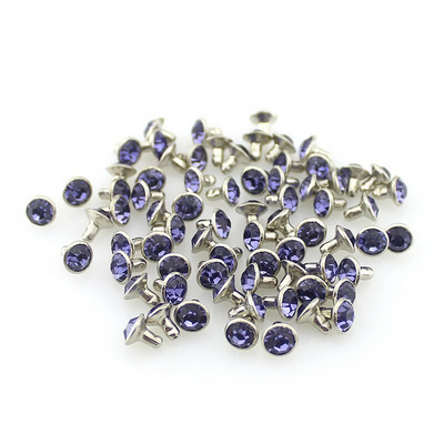 100 komplekti/partii 7mm Mood Värvilised kivikivid Nahale needid Vask kristallist naelu meisterdamiseks tarvikud riided kotid kaunistus