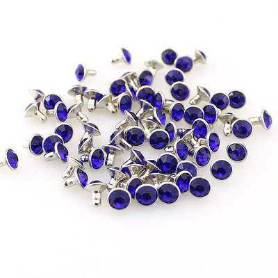 100 komplekti/partii 7mm Mood Värvilised kivikivid Nahale needid Vask kristallist naelu meisterdamiseks tarvikud riided kotid kaunistus