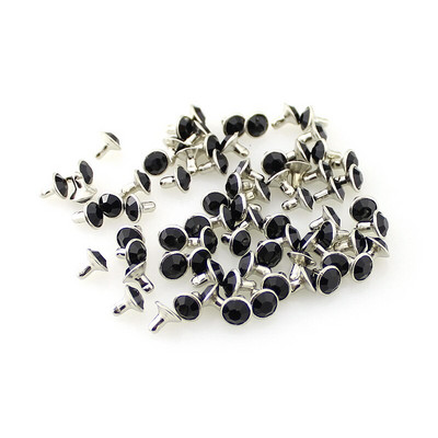 100 komplekti/partii 7mm Mood Värvilised kivikivid Nahale needid Vask kristallist naelu meisterdamiseks tarvikud riided kotid kaunistus