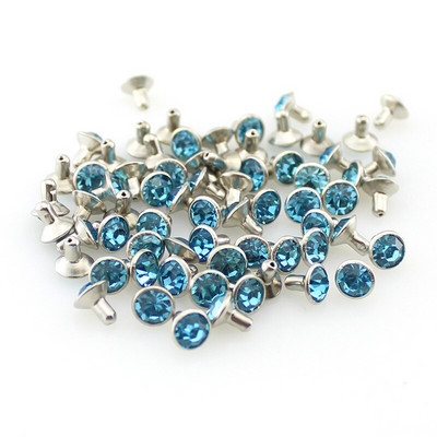 100 komplekti/partii 7mm Mood Värvilised kivikivid Nahale needid Vask kristallist naelu meisterdamiseks tarvikud riided kotid kaunistus