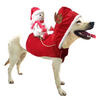 Χριστουγεννιάτικη στολή Χριστουγεννιάτικου σκύλου για κατοικίδια Χριστουγεννιάτικη Στολή Ιππασίας Άγιου Βασίλη Χριστουγεννιάτικα Φορέματα Χριστουγέννων για κατοικίδια ζώα