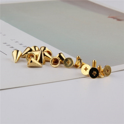 50 de seturi 7*10 mm, tip glonț, știfturi și țepi colorate pentru haine, bricolaj, nituri de îmbrăcăminte pentru geanta din piele, pantofi