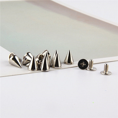 50 de seturi 7*10 mm, tip glonț, știfturi și țepi colorate pentru haine, bricolaj, nituri de îmbrăcăminte pentru geanta din piele, pantofi