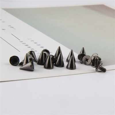 50 de seturi 7*10 mm, tip glonț, știfturi și țepi colorate pentru haine, bricolaj, nituri de îmbrăcăminte pentru geanta din piele, pantofi