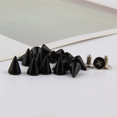 50 de seturi 7*10 mm, tip glonț, știfturi și țepi colorate pentru haine, bricolaj, nituri de îmbrăcăminte pentru geanta din piele, pantofi