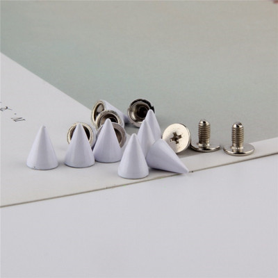 50 de seturi 7*10 mm, tip glonț, știfturi și țepi colorate pentru haine, bricolaj, nituri de îmbrăcăminte pentru geanta din piele, pantofi