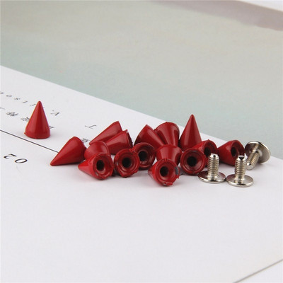 50 de seturi 7*10 mm, tip glonț, știfturi și țepi colorate pentru haine, bricolaj, nituri de îmbrăcăminte pentru geanta din piele, pantofi