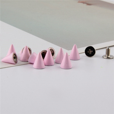 50 de seturi 7*10 mm, tip glonț, știfturi și țepi colorate pentru haine, bricolaj, nituri de îmbrăcăminte pentru geanta din piele, pantofi