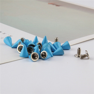 50 de seturi 7*10 mm, tip glonț, știfturi și țepi colorate pentru haine, bricolaj, nituri de îmbrăcăminte pentru geanta din piele, pantofi