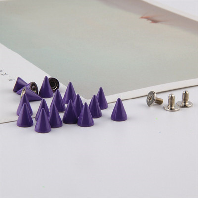 50 de seturi 7*10 mm, tip glonț, știfturi și țepi colorate pentru haine, bricolaj, nituri de îmbrăcăminte pentru geanta din piele, pantofi