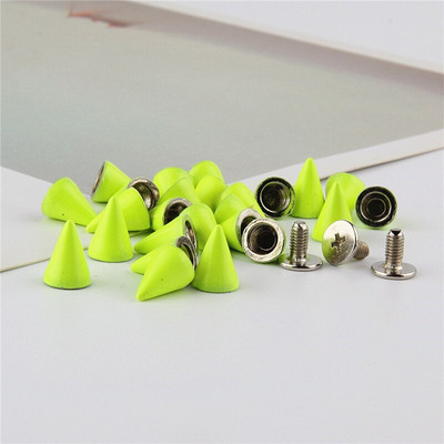 50 de seturi 7*10 mm, tip glonț, știfturi și țepi colorate pentru haine, bricolaj, nituri de îmbrăcăminte pentru geanta din piele, pantofi