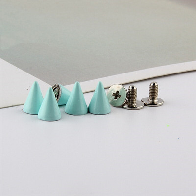 50 de seturi 7*10 mm, tip glonț, știfturi și țepi colorate pentru haine, bricolaj, nituri de îmbrăcăminte pentru geanta din piele, pantofi