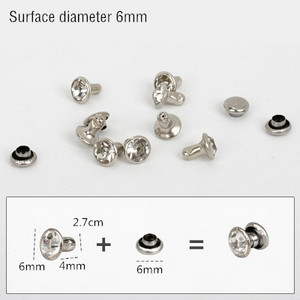 30-100Sets Crystal Kalnų krištolas Kniedės Diamante Studs DIY Amatai Drabužių Krepšys Oda Dekoras Rebite Spikes Stiklas Gręžtuvas Nagas