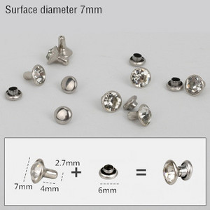 30-100Sets Crystal Kalnų krištolas Kniedės Diamante Studs DIY Amatai Drabužių Krepšys Oda Dekoras Rebite Spikes Stiklas Gręžtuvas Nagas