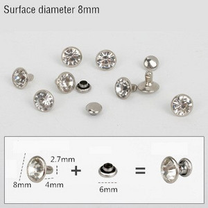 30-100Sets Crystal Kalnų krištolas Kniedės Diamante Studs DIY Amatai Drabužių Krepšys Oda Dekoras Rebite Spikes Stiklas Gręžtuvas Nagas