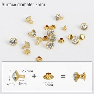 30-100Sets Crystal Kalnų krištolas Kniedės Diamante Studs DIY Amatai Drabužių Krepšys Oda Dekoras Rebite Spikes Stiklas Gręžtuvas Nagas