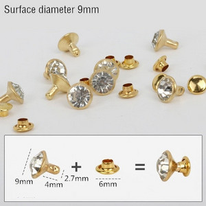 30-100Sets Crystal Kalnų krištolas Kniedės Diamante Studs DIY Amatai Drabužių Krepšys Oda Dekoras Rebite Spikes Stiklas Gręžtuvas Nagas