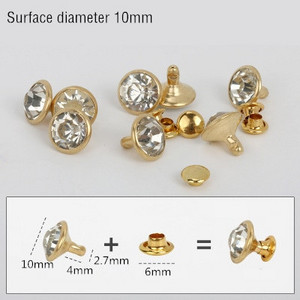 30-100Sets Crystal Kalnų krištolas Kniedės Diamante Studs DIY Amatai Drabužių Krepšys Oda Dekoras Rebite Spikes Stiklas Gręžtuvas Nagas