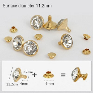 30-100Sets Crystal Kalnų krištolas Kniedės Diamante Studs DIY Amatai Drabužių Krepšys Oda Dekoras Rebite Spikes Stiklas Gręžtuvas Nagas