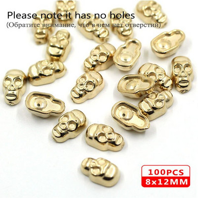 100 vnt. Siuvamosios kniedės CCB piramidinės kūgio kniedės Visų rūšių plastikinės smeigės Sidabrinis Auksas Juodi Spygliai Odiniams Drabužiams Aksesuarai Pasidaryk pats