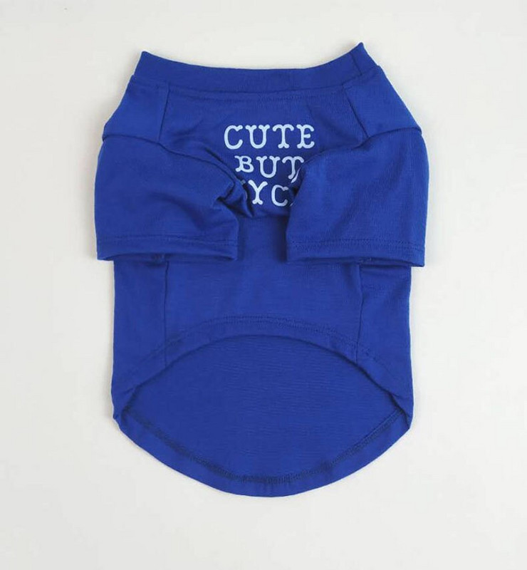 Vinde fierbinte haine pentru animale de companie pentru câine tricou de o singură culoare buldog francez mărime medie costum drăguț cățeluș tipărire litere de modă